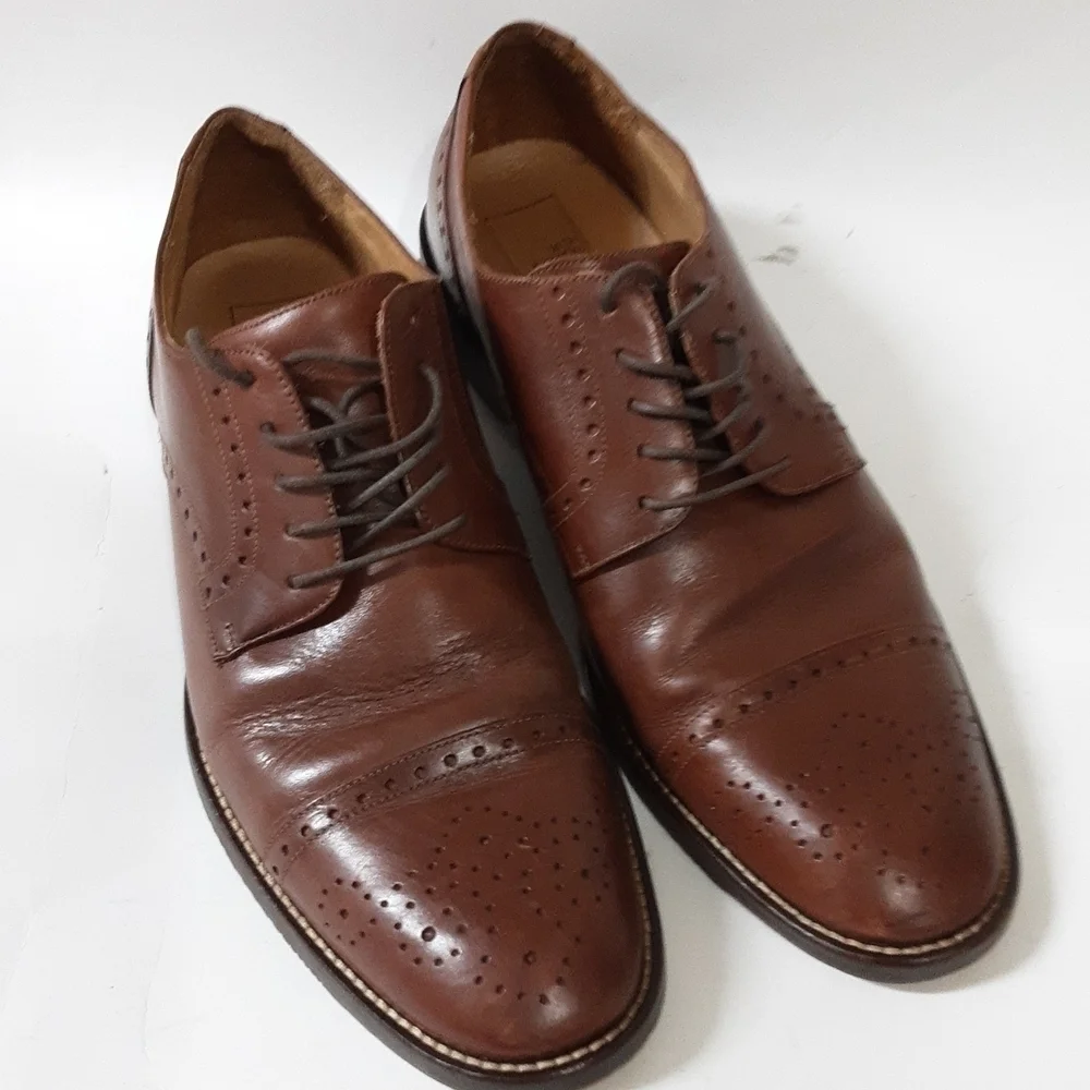 14th &Union leather men oxford 11.5us Brown Casual Event Lace Up Office